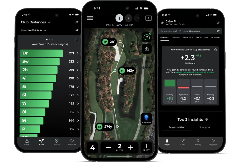 Arccos app screens